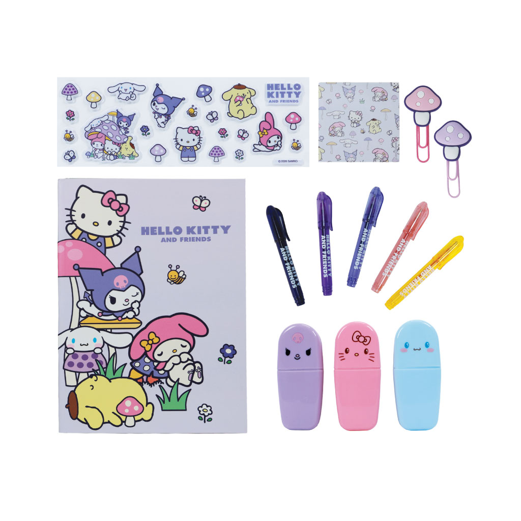 Hello Kitty & Friends PVC Stationery Set (Pack of 6)