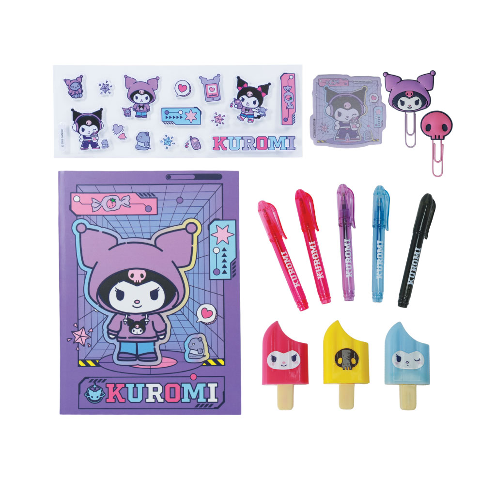 KUROMI PVC Stationery Set (Pack of 6)