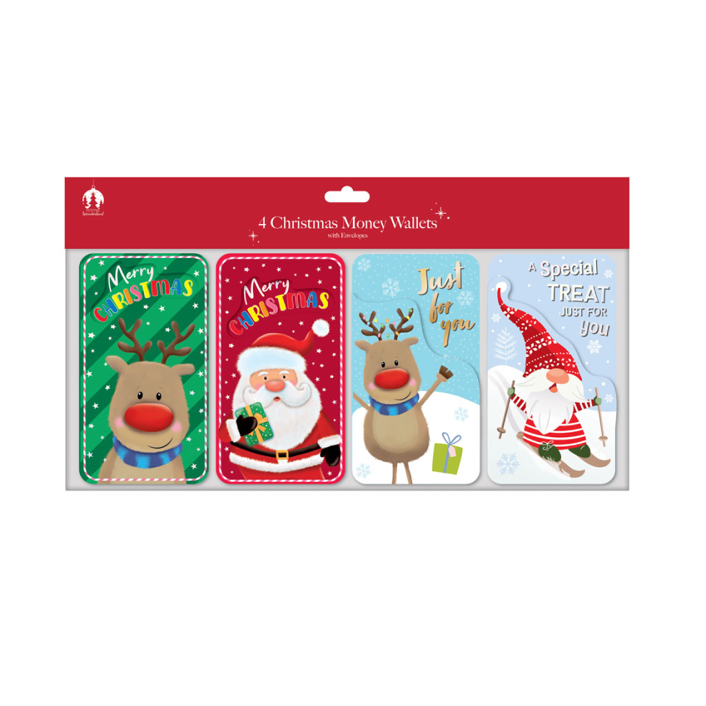 Money Wallets XMAS Cute Header (Pack of 12)