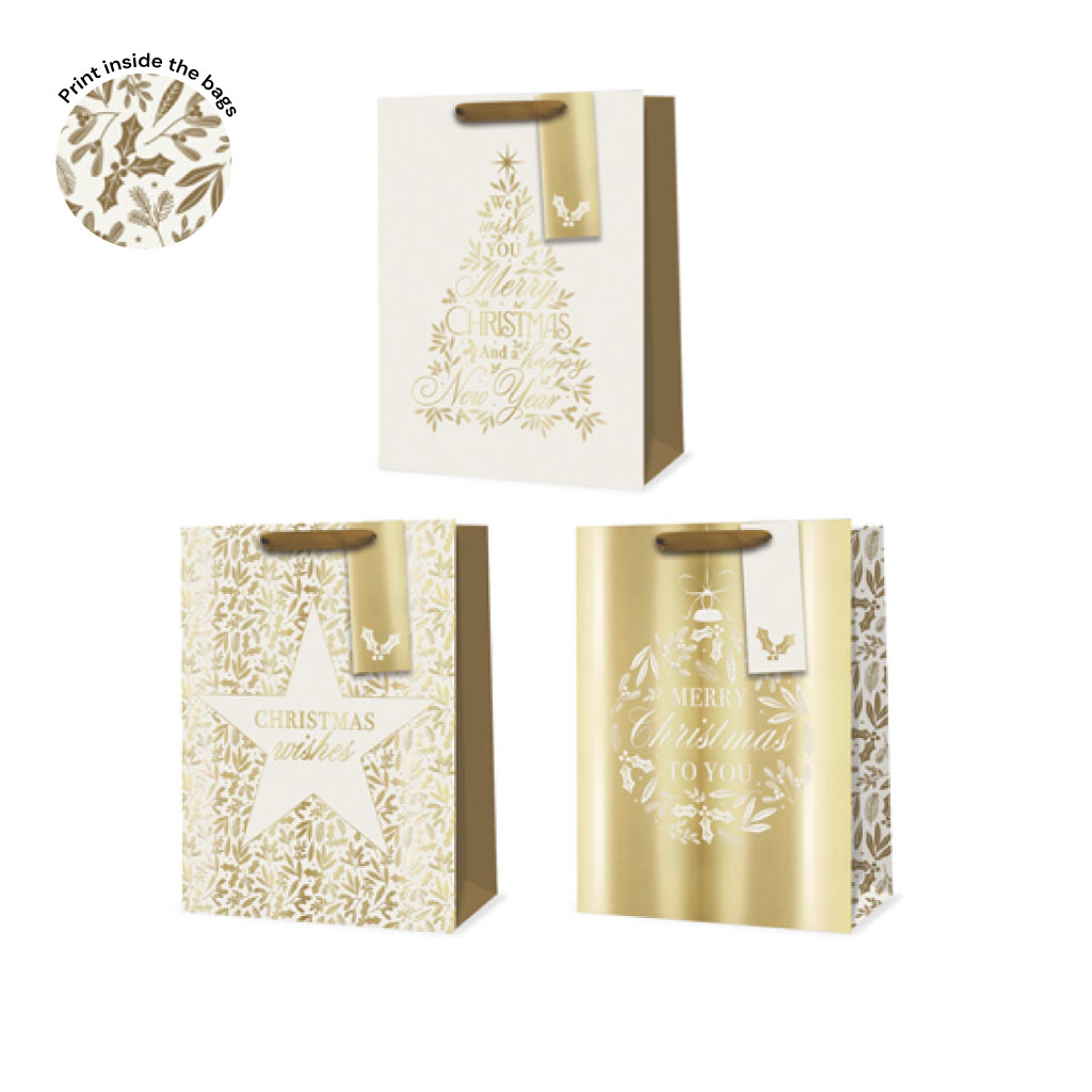 Small Gift Bag Golden Icons (Pack of 12)