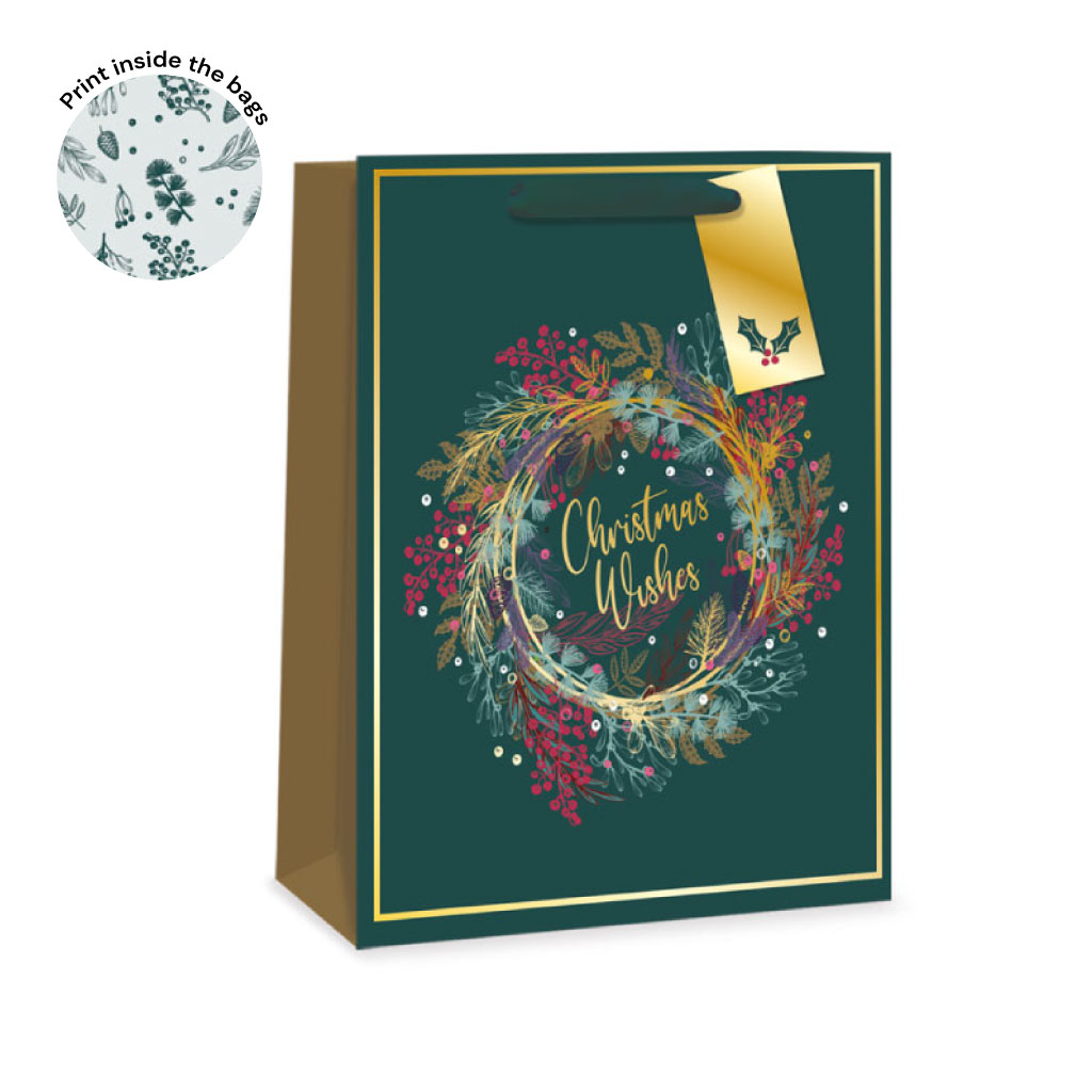 Large Gift Bag Christmas Wreath