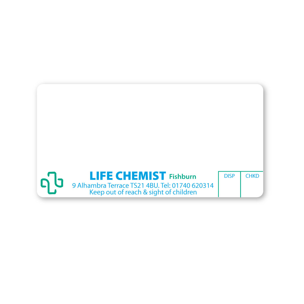 [EMT5287] Life Chemist Fishburn Pharmacy Labels