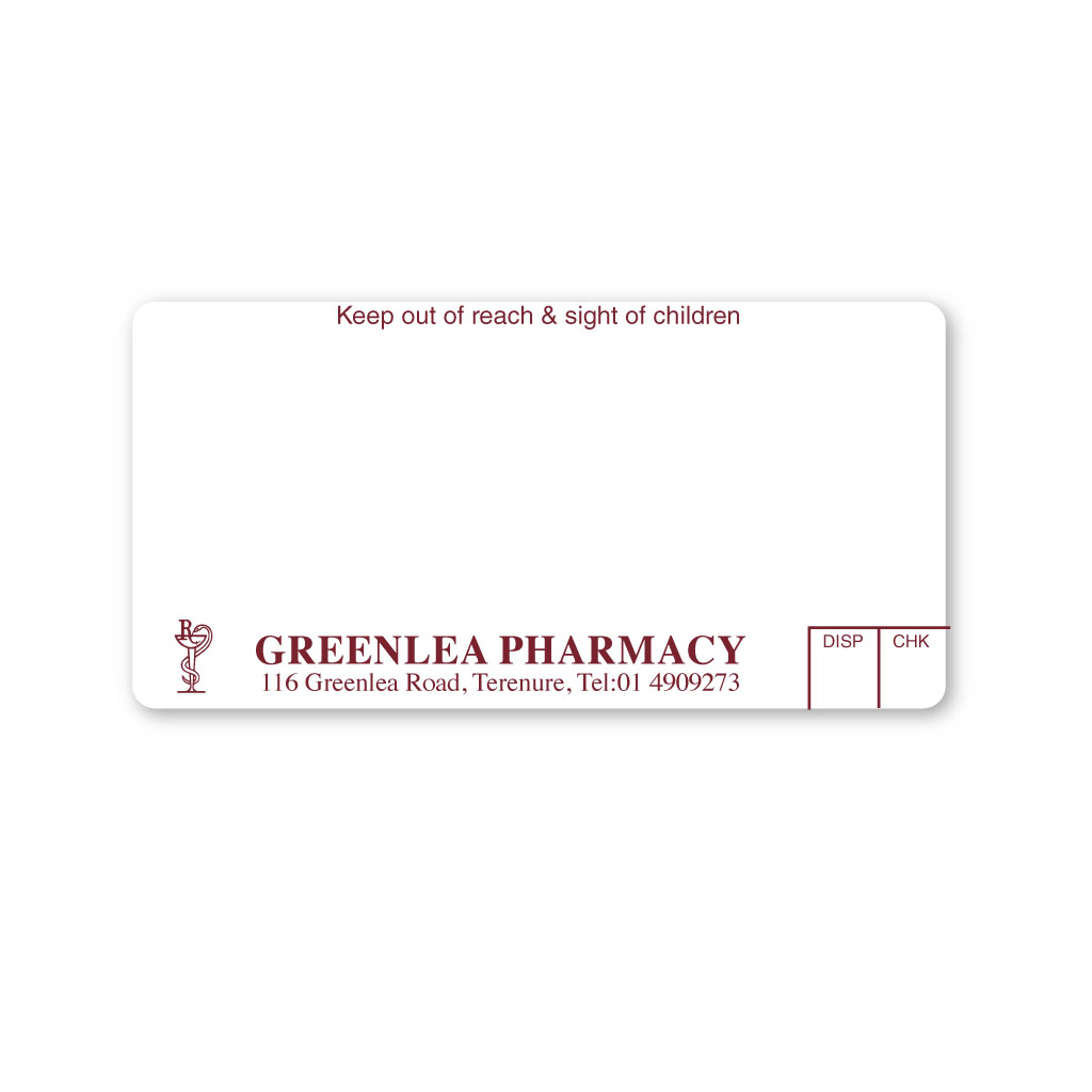 [EMTLS5292] Greenlea Pharmacy Liam Skelly Labels