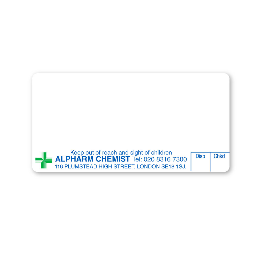 [EMT5295] Alpharm Chemist Labels