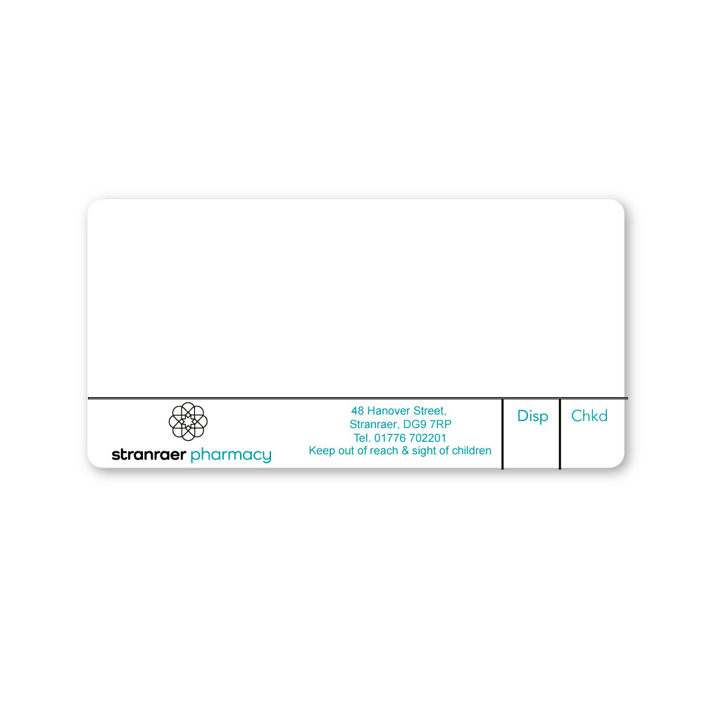 [EMT5308] Boarders Stranraer Pharmacy Labels