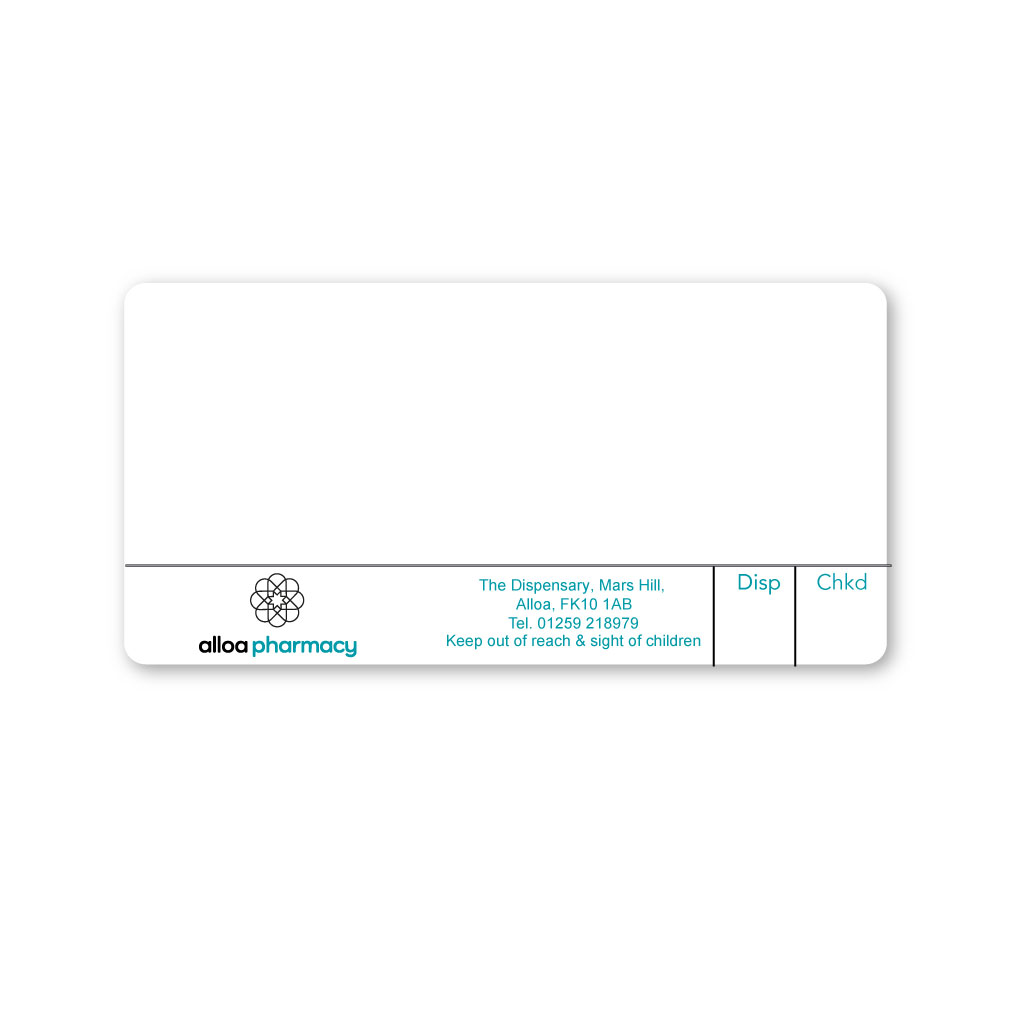 [EMT5317] Boarders Alloa Pharmacy Labels  