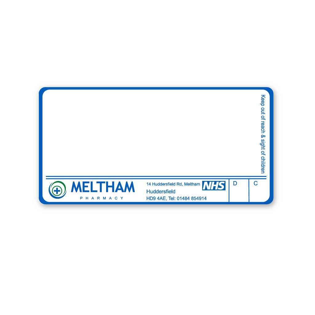 [EMT5332] Newsome Meltham Pharmacy Labels  
