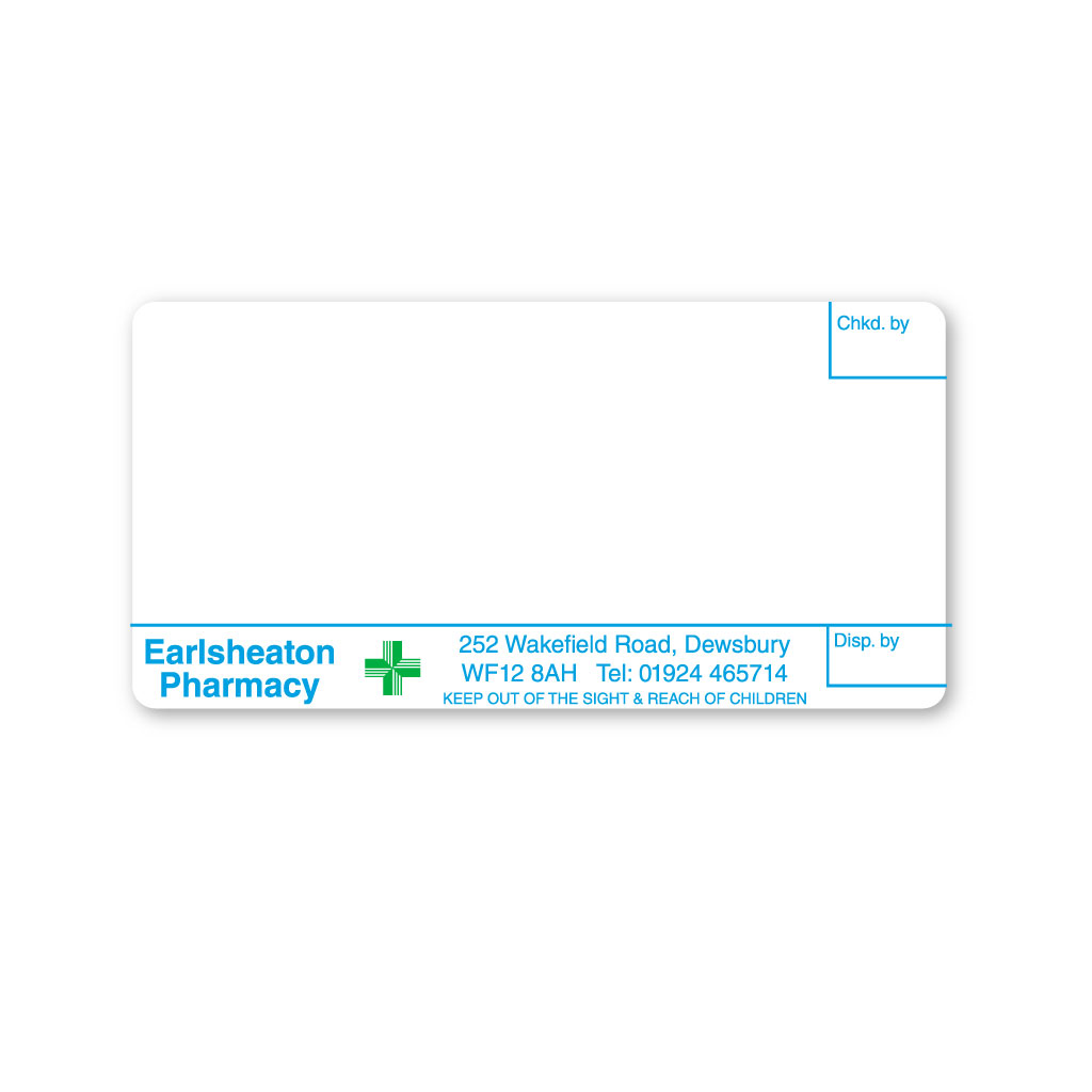 [EMT5355] Earlsheaton Pharmacy Labels 