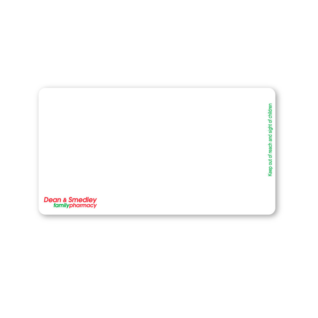 [EMT5357] Dean & Smedley Pharmacy Printed Labels 89x46mm