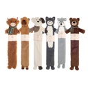 Long Hot Water Bottle with Novelty Cover - Assorted Snuggly Designs (Pack of 12)