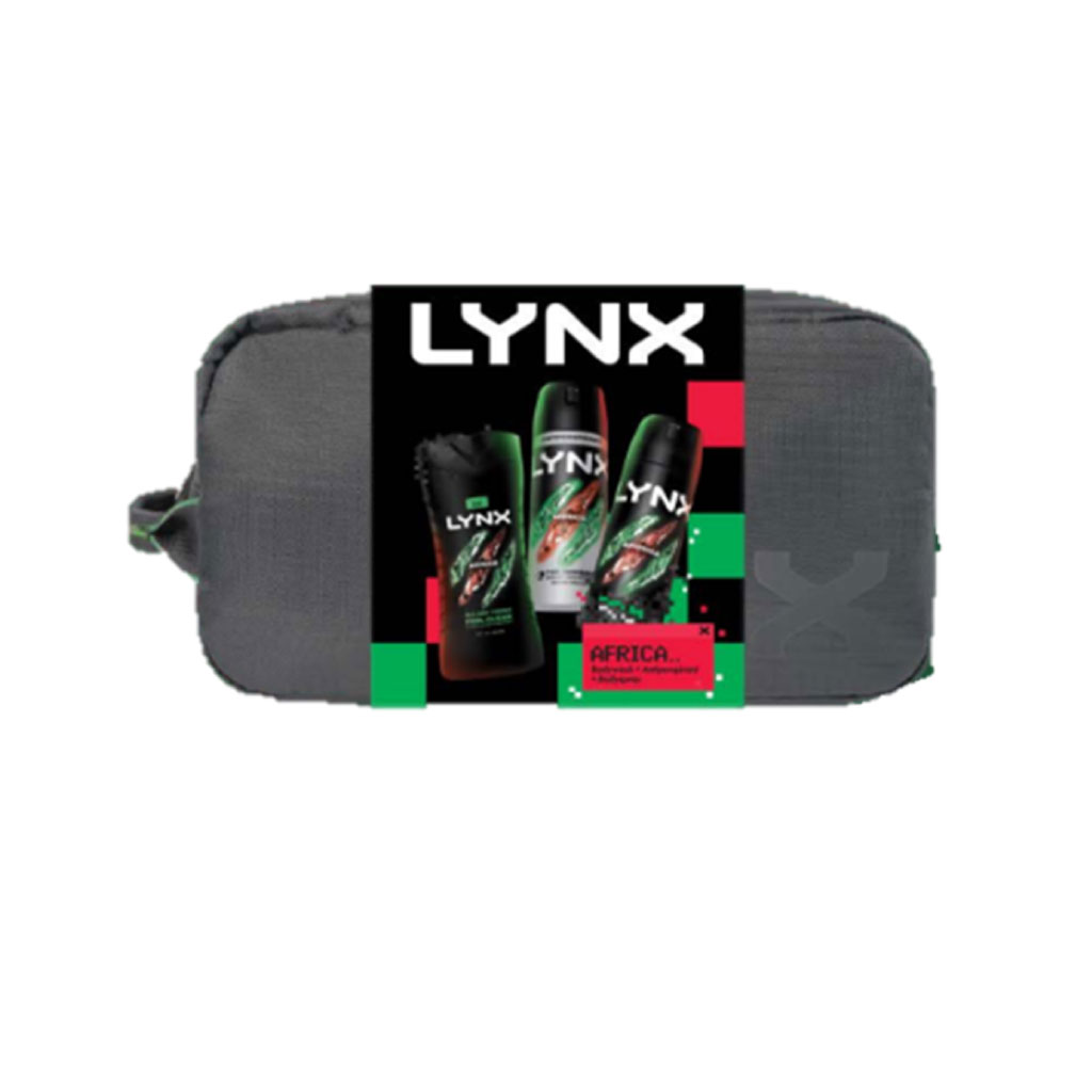 LYNX Africa Washbag Gift Set (Pack of 4)