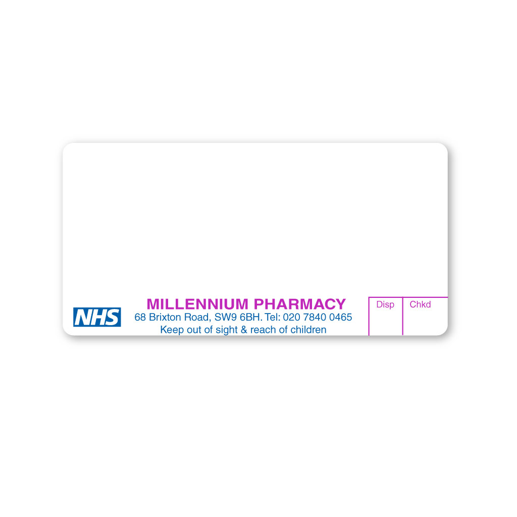 [EMT5371] Millennium Pharmacy Labels Brixton