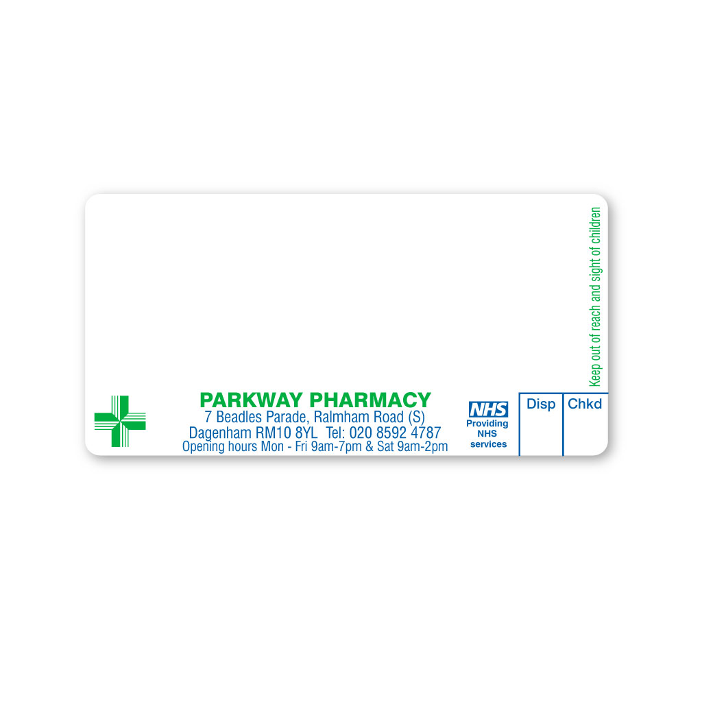 [EMT5380] Parkway Heathway Pharmacy Labels  