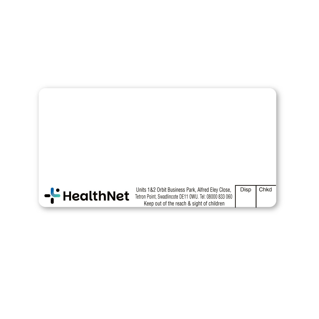 [EMT5394] Healthnet Swadlincote Pharmacy Labels