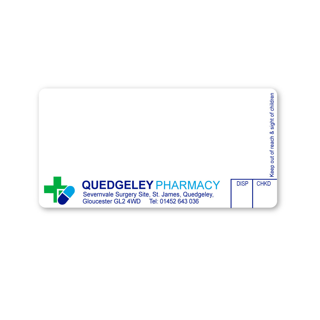 Quedgeley Pharmacy Labels From EMT Healthcare