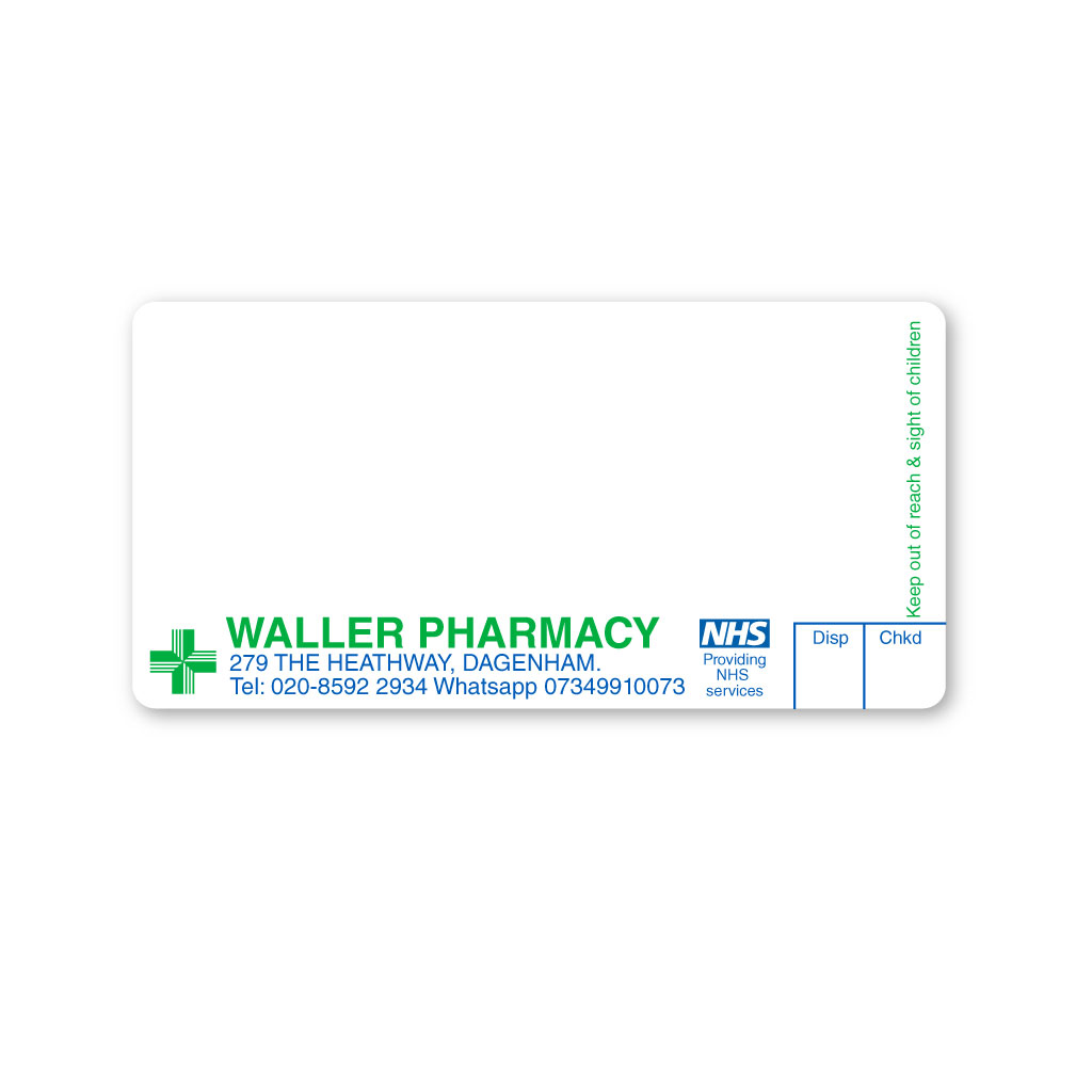 Waller Pharmacy Labels From EMT Healthcare