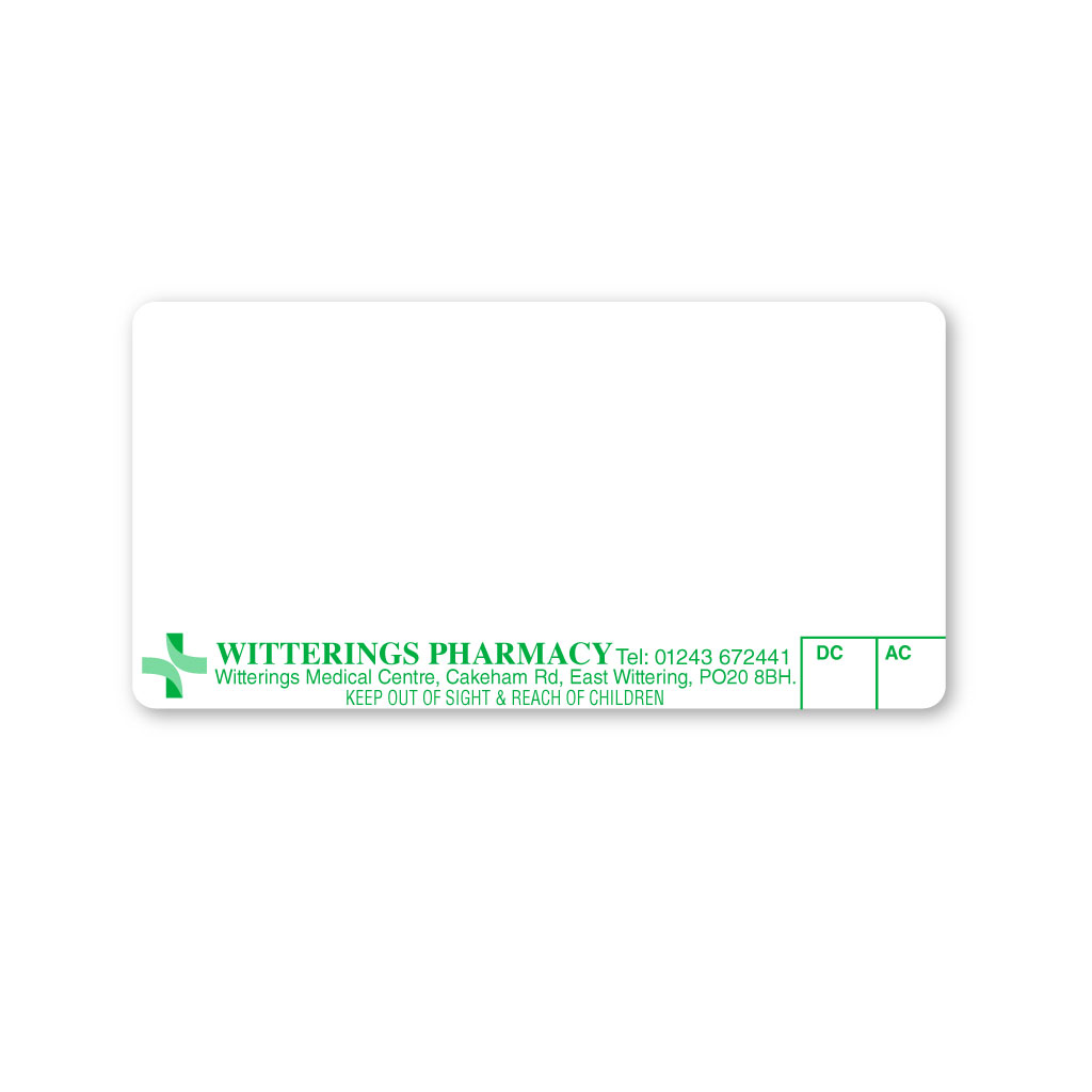 Whittering Pharmacy Labels  From EMT Healthcare