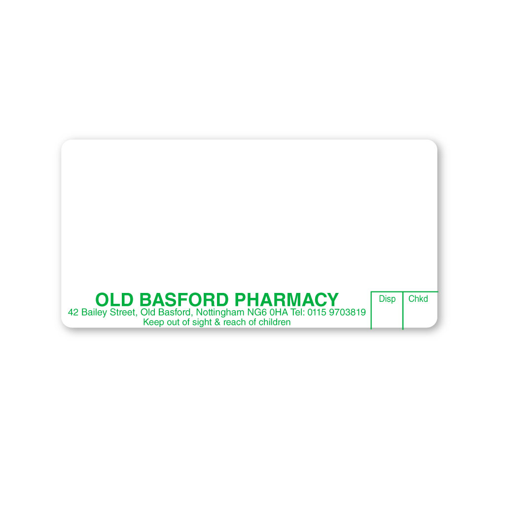 Old Basford Pharmacy Labels From EMT Healthcare