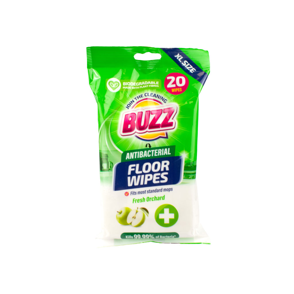 Buzz Biodegradable Floor Anti-Bac Wipes - Fresh Orchard - Pharmacy Retail - Household From EMT Healthcare