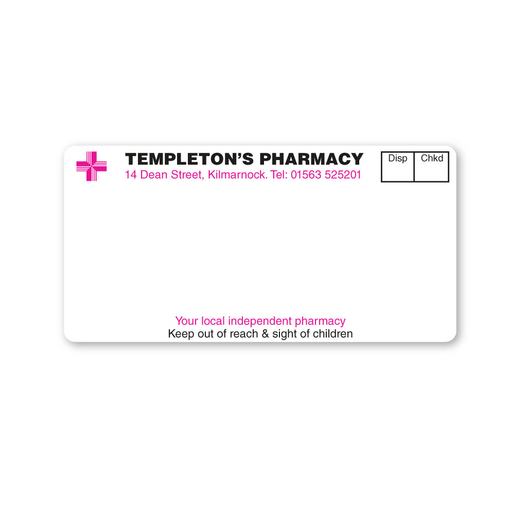 Templeton's Pharmacy Labels From EMT Healthcare