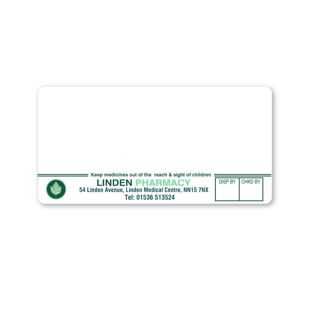 Linden Pharmacy Labels From EMT Healthcare