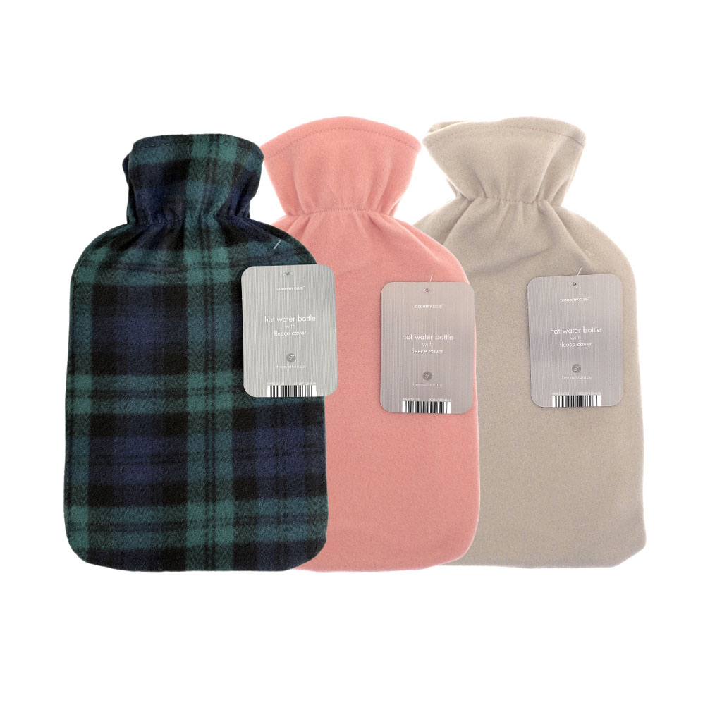 Everyday Plain Fleece Hot Water Bottle Assorted Colours From EMT Healthcare