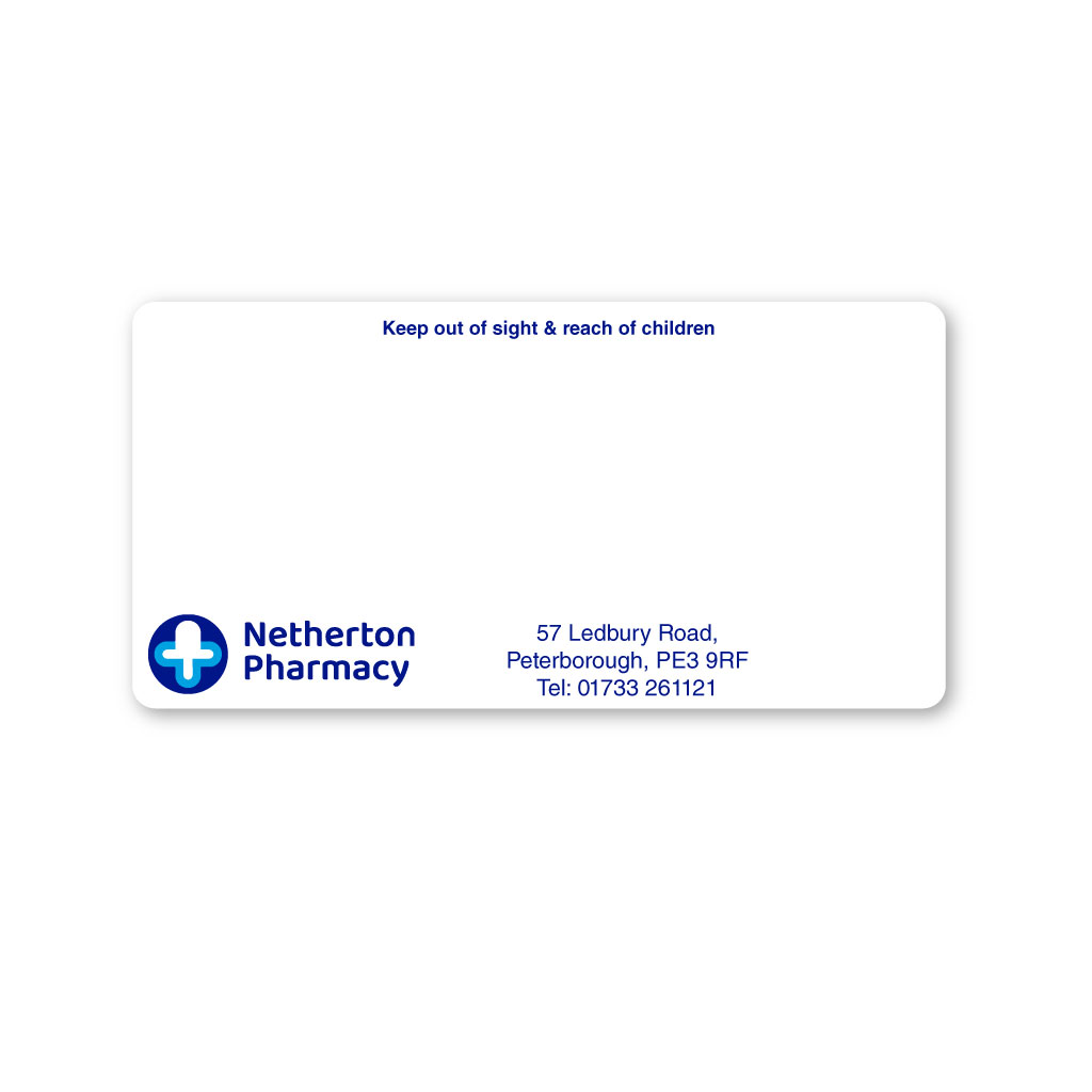 Netherton Pharmacy Label From EMT Healthcare