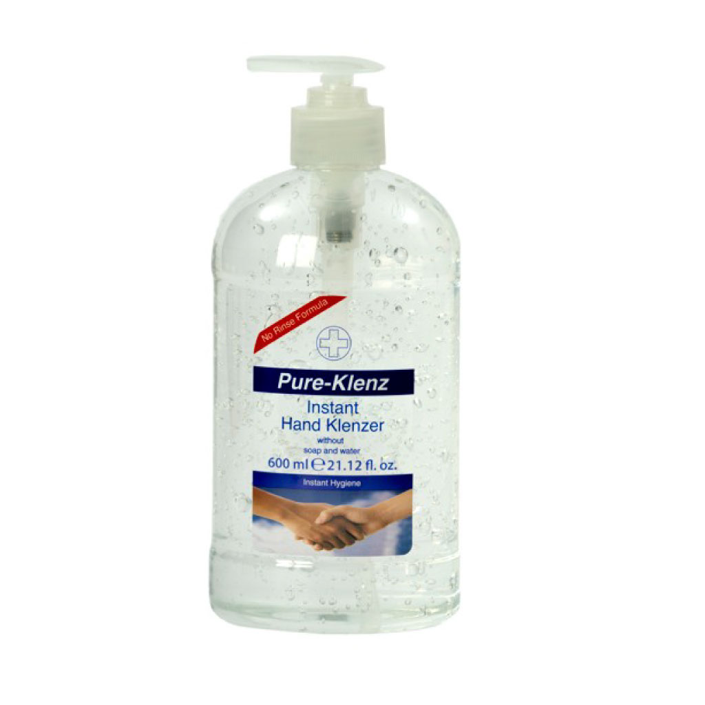 Pure Klenz Instant Hand Gel Cleanser - 600ml for Pharmacy Retail From EMT Healthcare