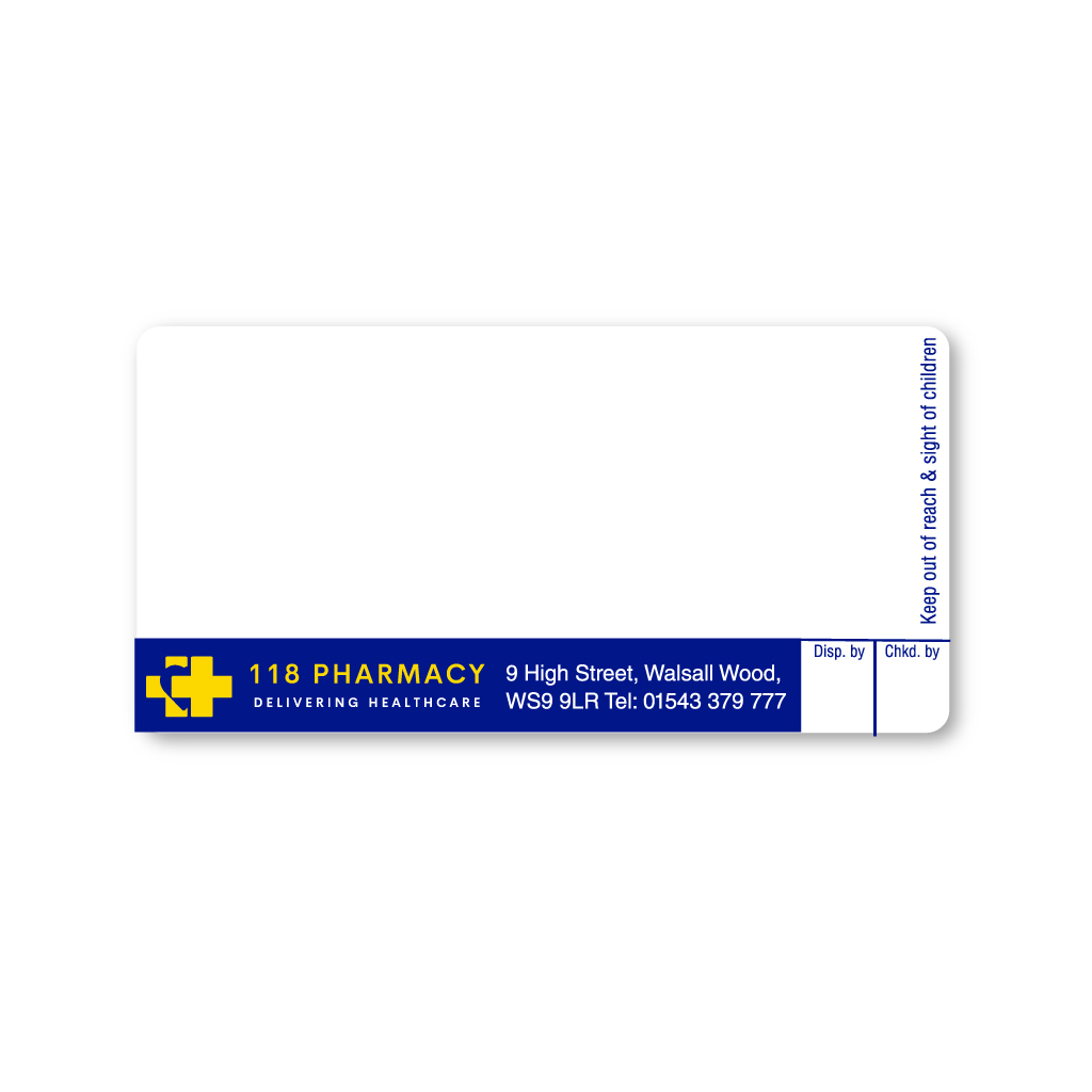 [AZEMT4008] 118 Pharmacy Labels