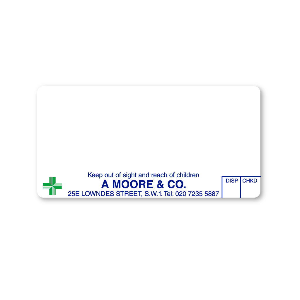 [AZEMT3811] A Moore&Co. Pharmacy Labels