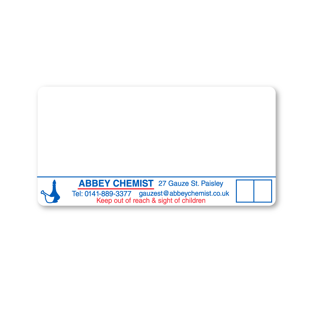 Abbey Chemist Labels Gauze Street Paisley
