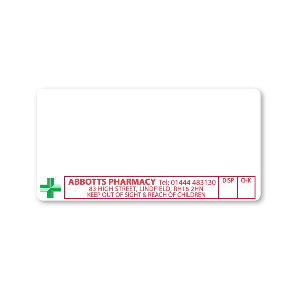 [EMT1747] Abbotts Pharmacy Labels (RH16 2HN)
