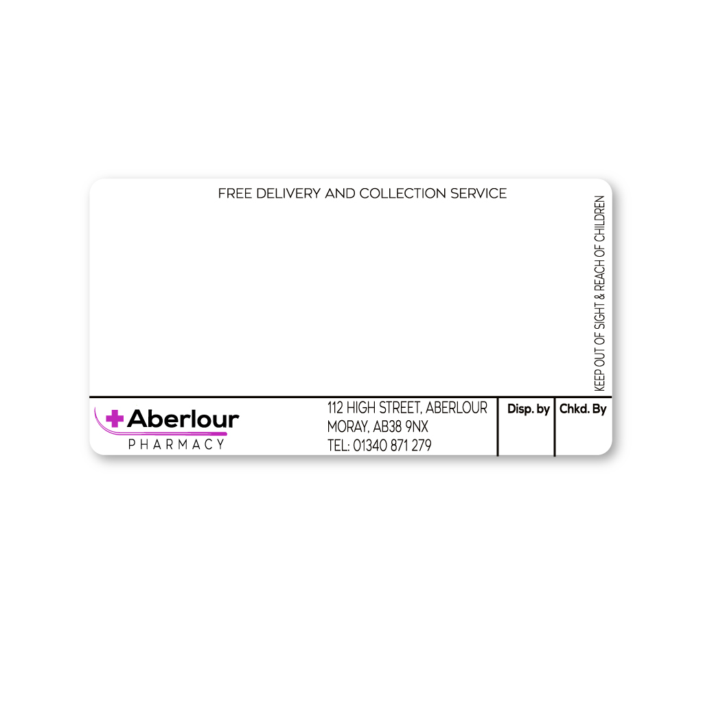 [EMT2026] Aberlour Pharmacy Labels