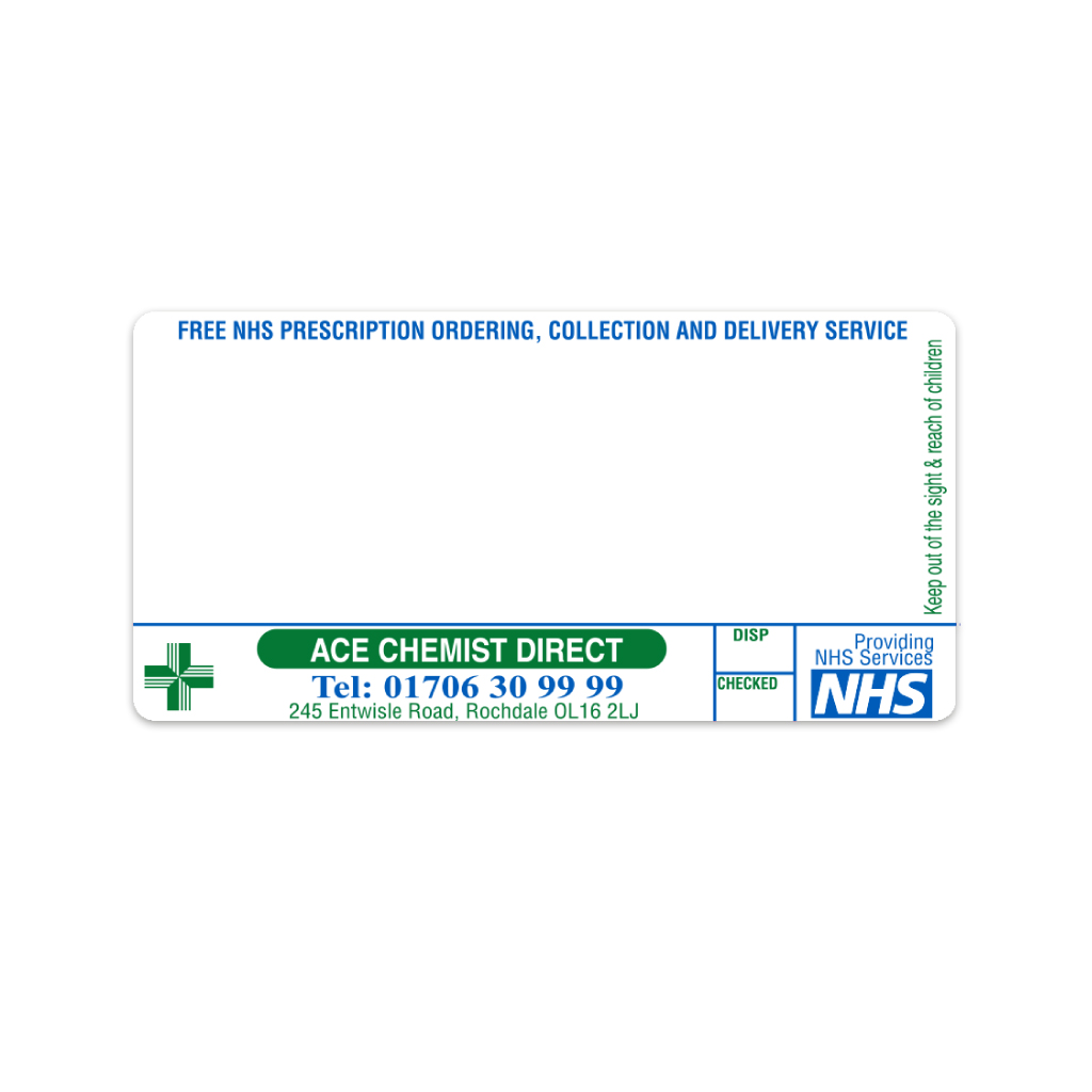 Ace Chemist Pharmacy Labels (Rochdale)
