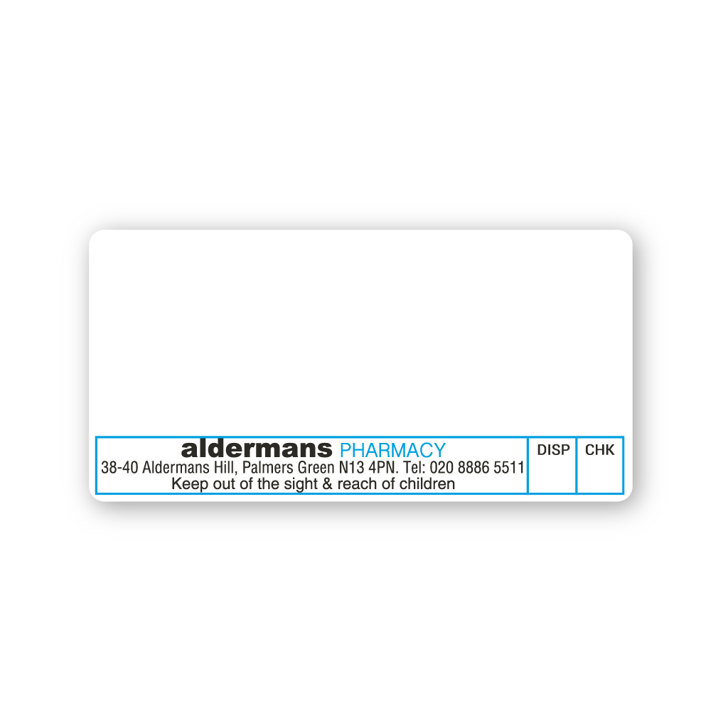 [EMT899] Aldermans Pharmacy Labels