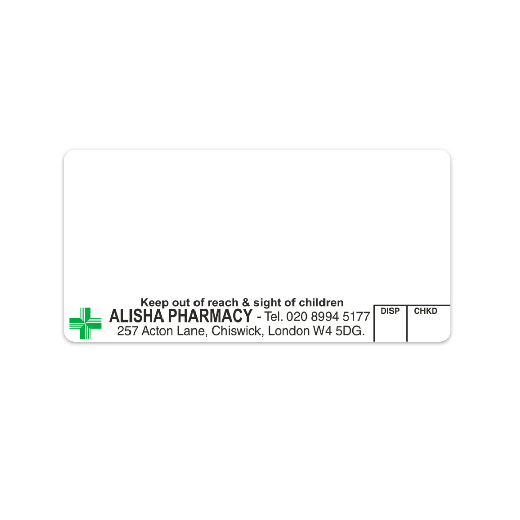 [EMT1092] Alisha Pharmacy Labels