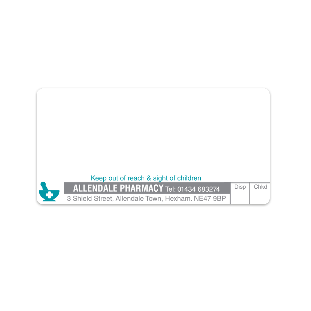 [AZEMT3834] Allendale Pharmacy Labels