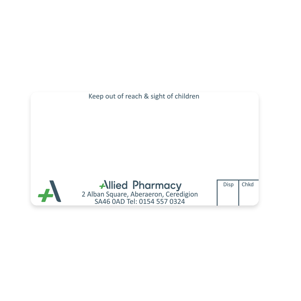 [AZEMT2923] Allied Aberaeron Pharmacy Labels