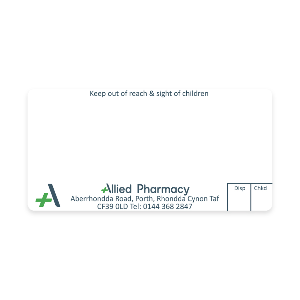 Allied Aberrhondda Rd Pharmacy Labels