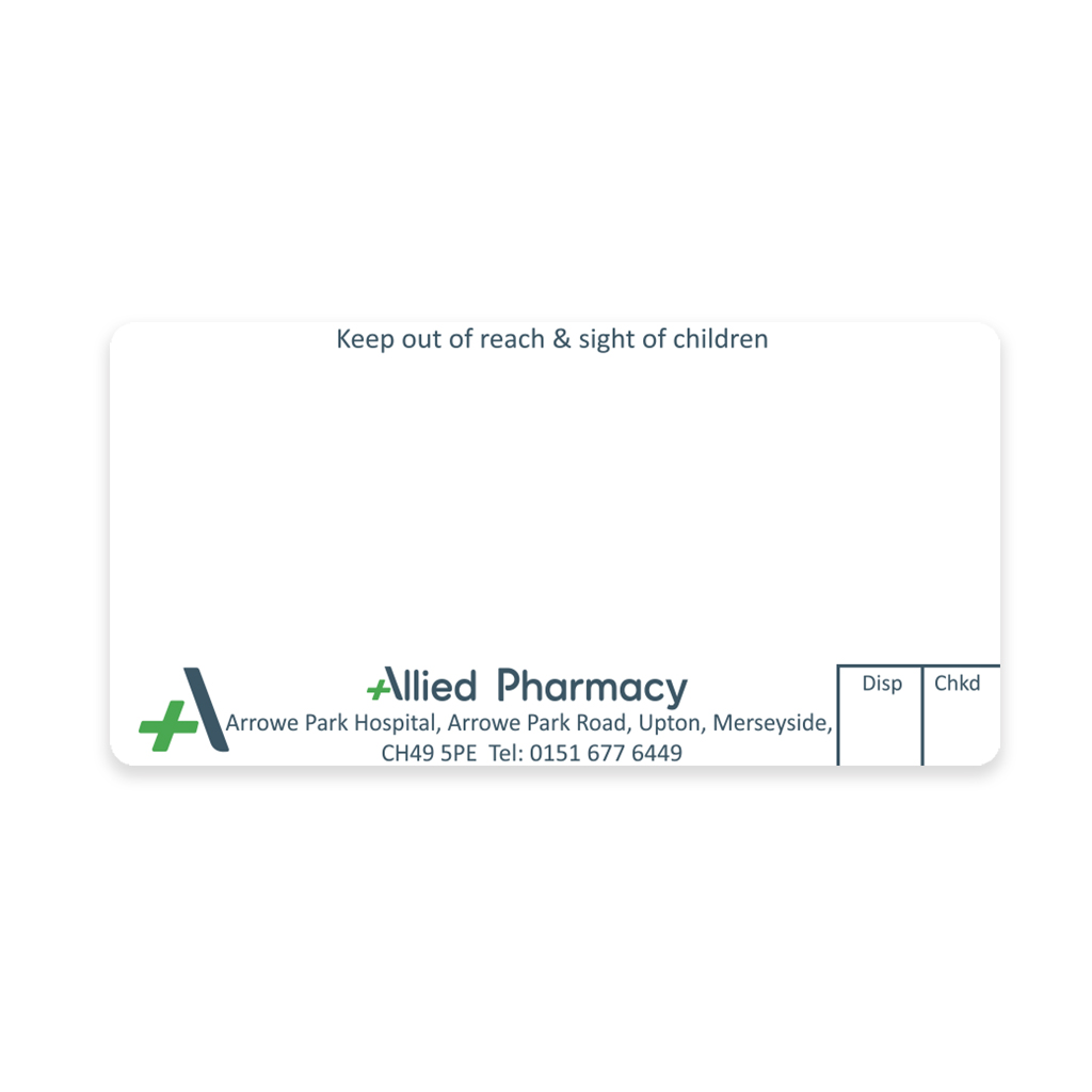 [AZEMT3578] Allied Arrowe Park Dispensing Labels