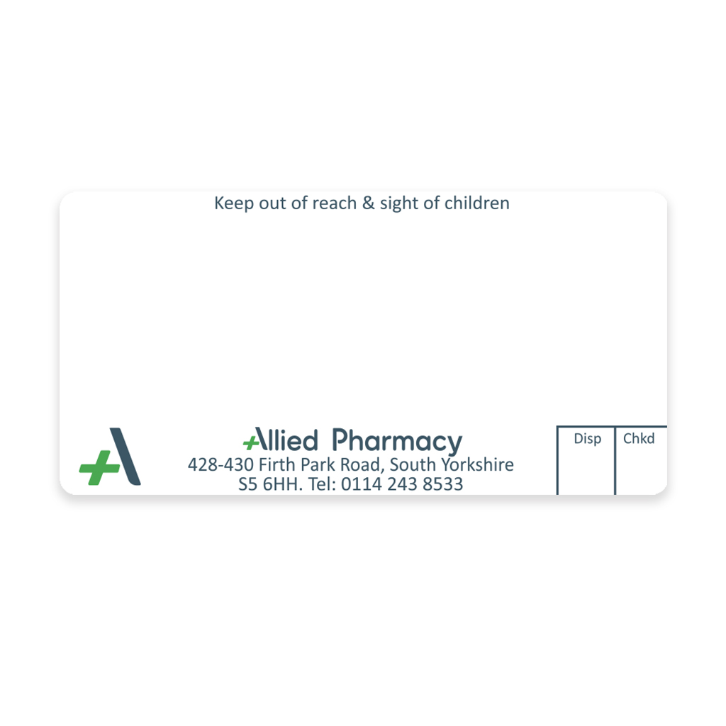 Allied Firth Park Dispensing Labels