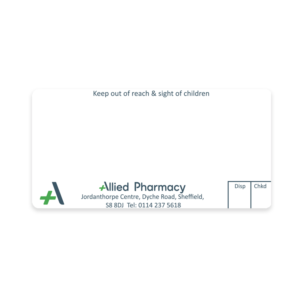 [AZEMT3135] Allied Jordanthorpe Pharmacy Labels