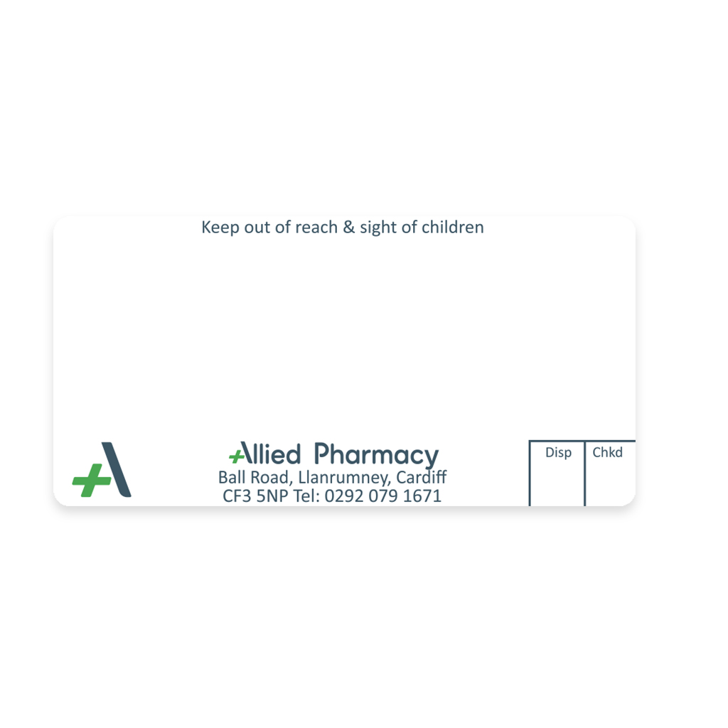 [AZEMT2922] Allied Llanrumney Pharmacy Labels