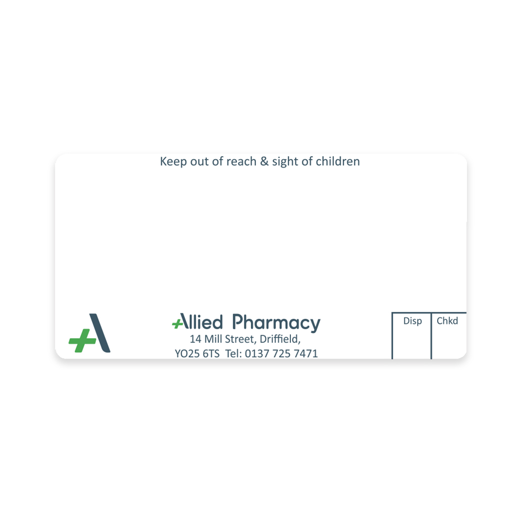 [AZEMT3139] Allied Mill Street Pharmacy Labels