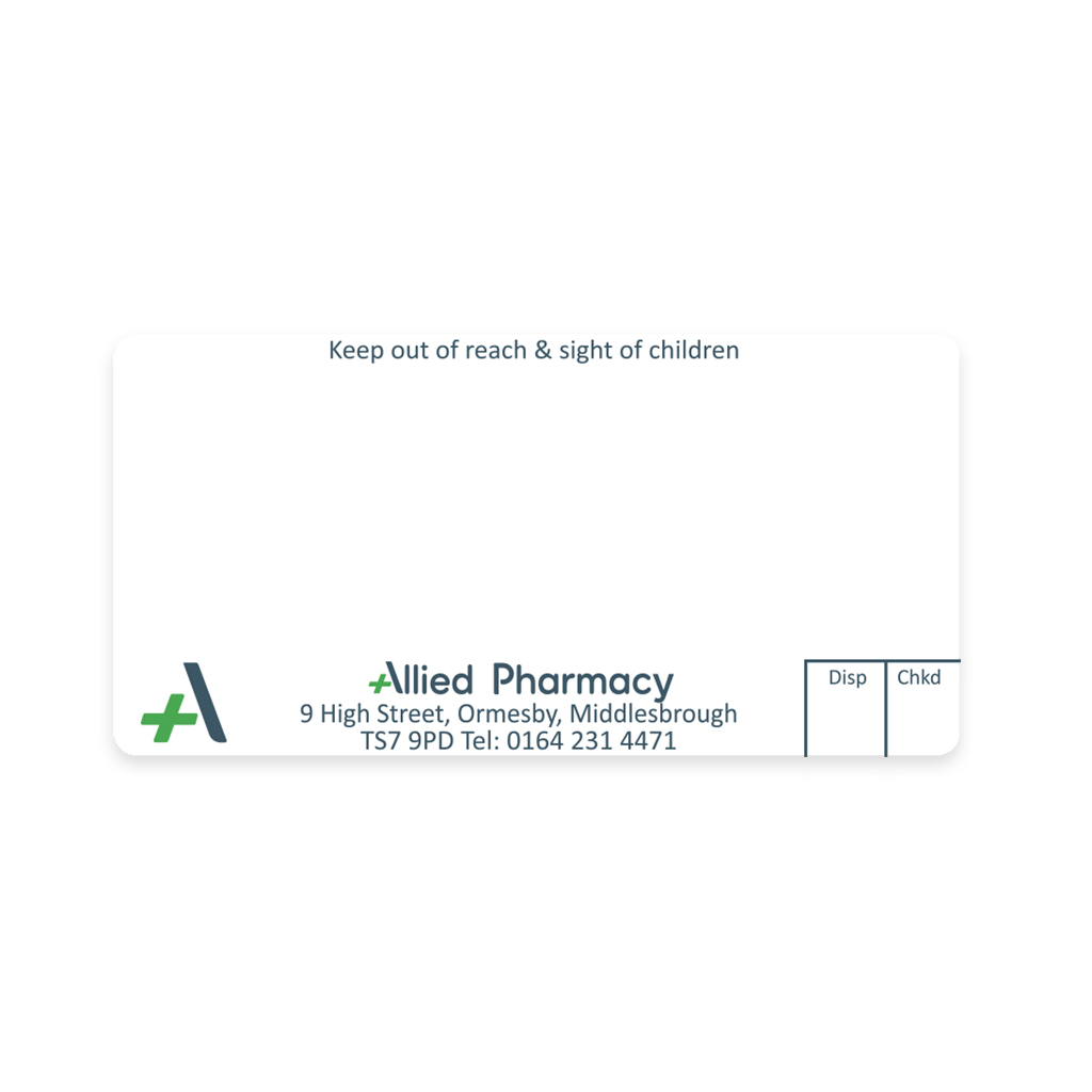 [AZEMT2930] Allied Ormesby Pharmacy Labels