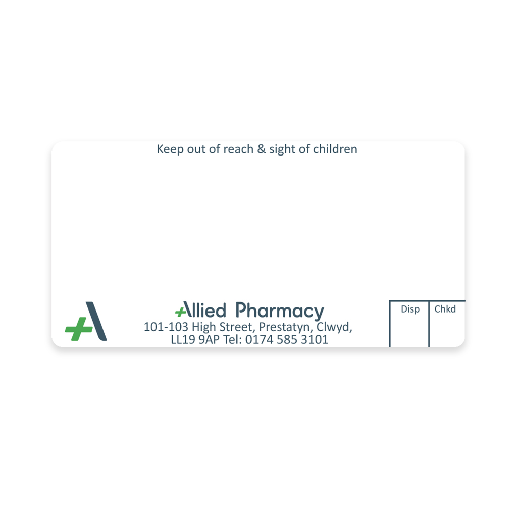 [AZEMT3059] Allied Prestatyn Dispensing Labels