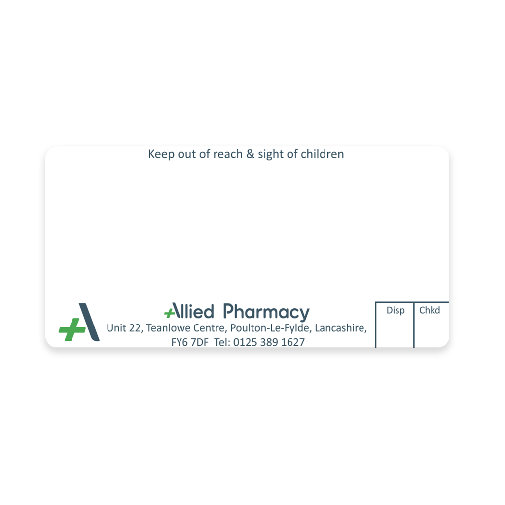 [AZEMT3351] Allied Teanlowe Centre Dispensing Labels