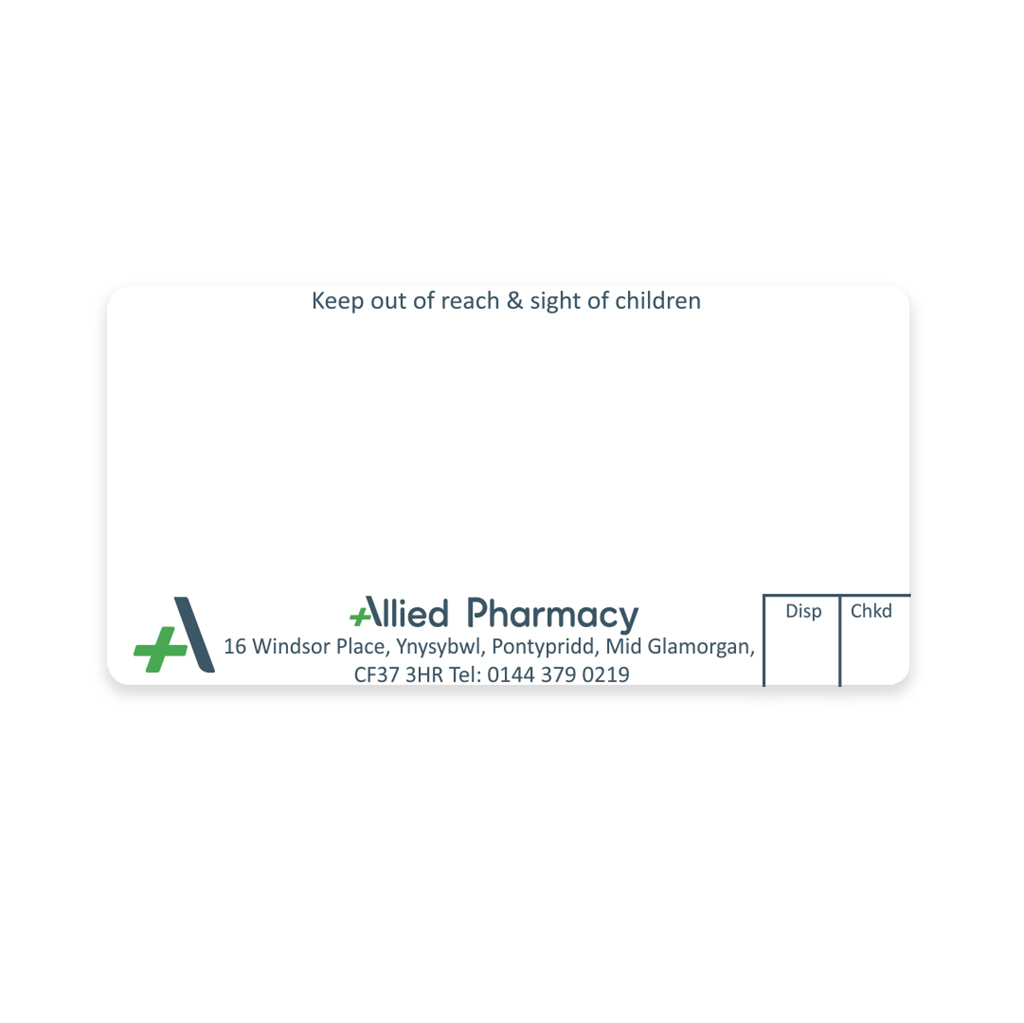 [AZEMT3142] Allied Ynysybwl Pharmacy Labels