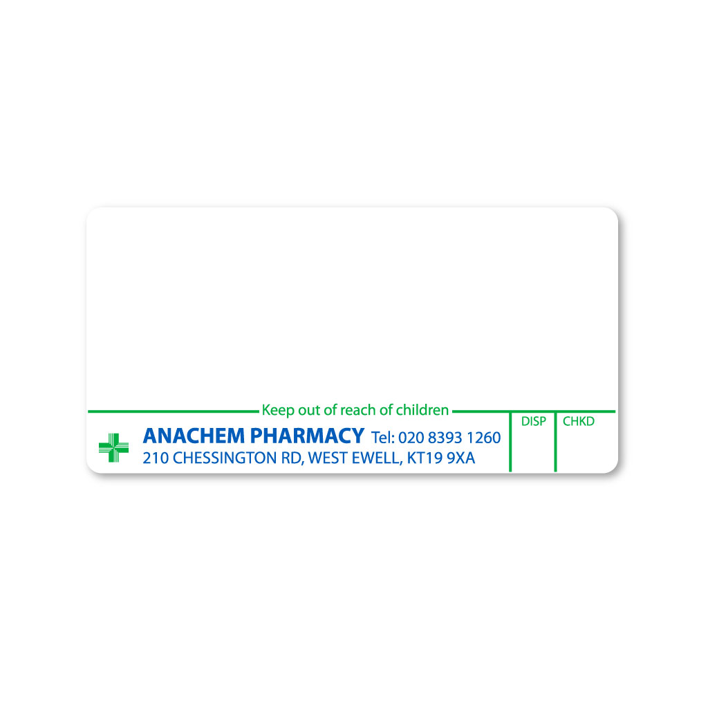 Anachem Pharmacy Labels