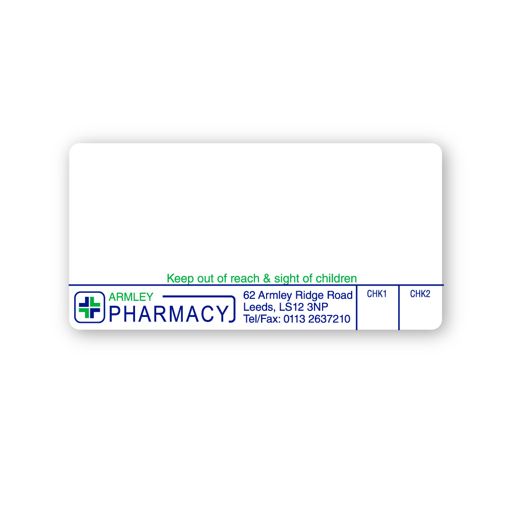 Armley Pharmacy Labels